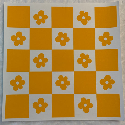 Yellow Checkered Flowers