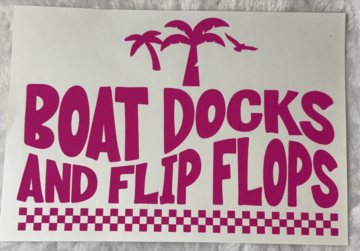 Boat docks and flip flops