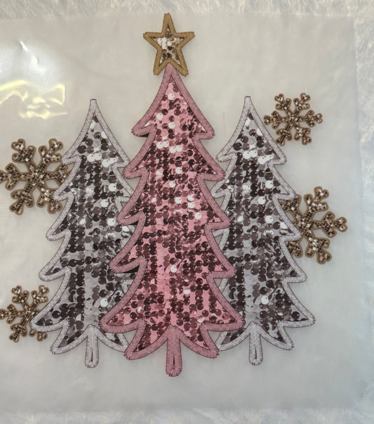 Faux Sequin Trees