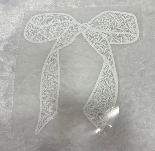 White Lace Bow